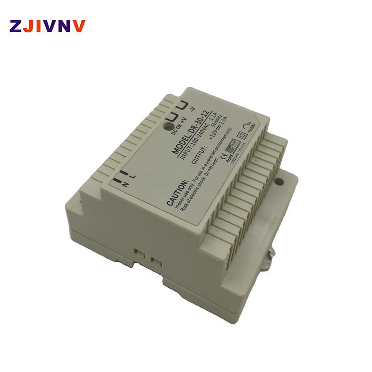 30w Single output Din Rail Switching Power Supply DR-30-12/24  12V 2.5A SMPS 24V 1.3A dc transfer switch