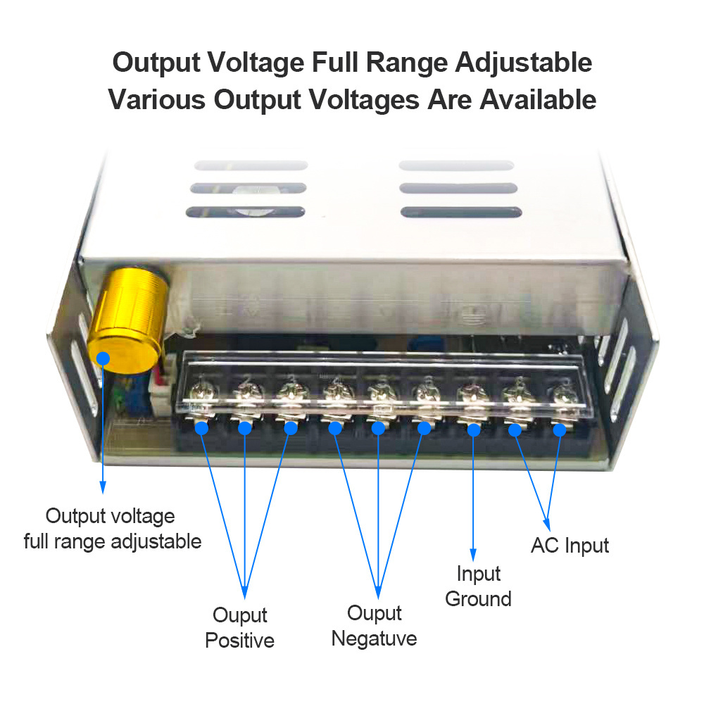 600W 12V 24v 36v 48v AC to DC Switching Power Supply With Digital Display dc voltage adjustable tester power supply 50A 25A smps