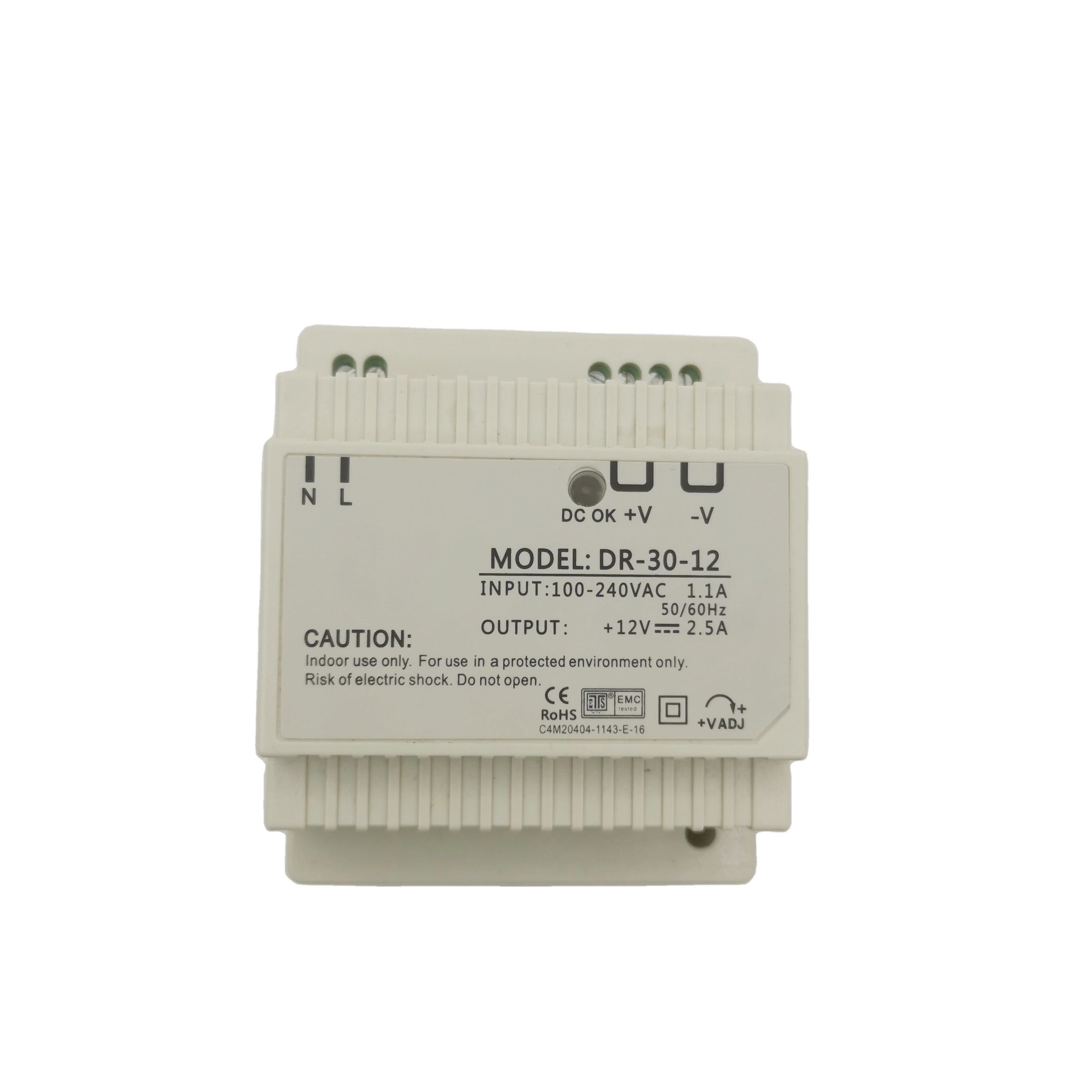 30w Single output Din Rail Switching Power Supply DR-30-12/24  12V 2.5A SMPS 24V 1.3A dc transfer switch