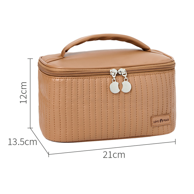 Fashion Custom Oem pu Cosmetic Bags Large Travel Cosmetic Zipper Makeup Bag