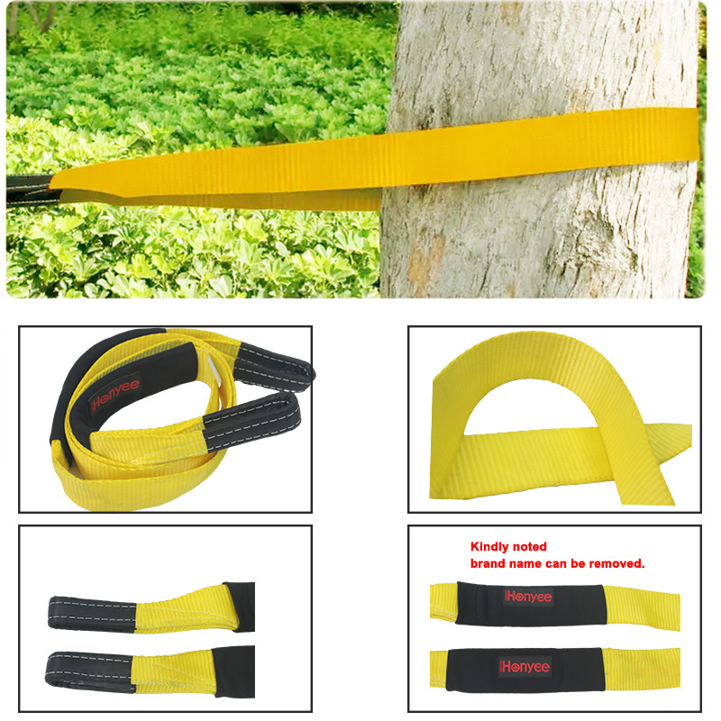 15T 10ton 8 Polyester Braided Car 4WD Off Road Truck Accessories Emergency Tool Recovery Towing Straps Tree Saver with Kit Bag