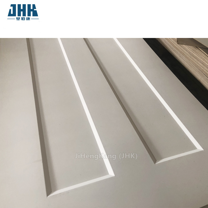 JHK-MS02-B White Primer Smooth Shaker Molded 2 panel wooden swing door interior door white contemporary main door designs