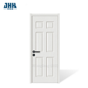 JHK-006 White Primer Wood Grain 6 panel Colonist White primed door panels for sale Wood Door Skin Door plank of craftsmen