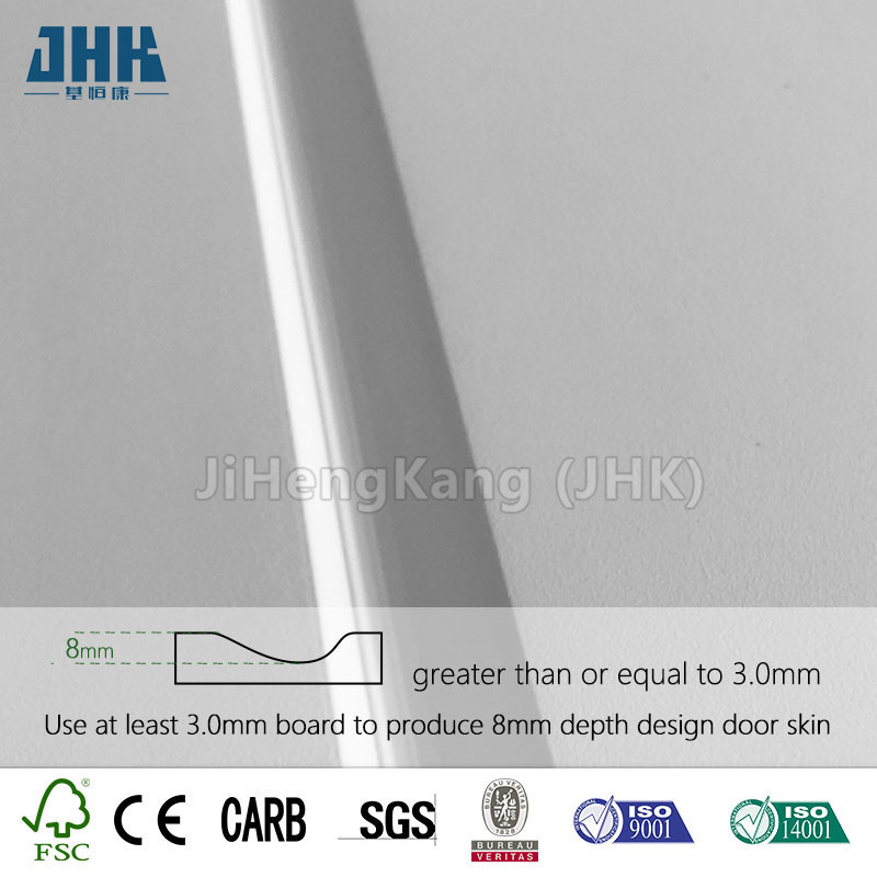 JHK simple molded  panel mdf HDF wooden White Primer Hollow Core interior doors for projects and wholesale