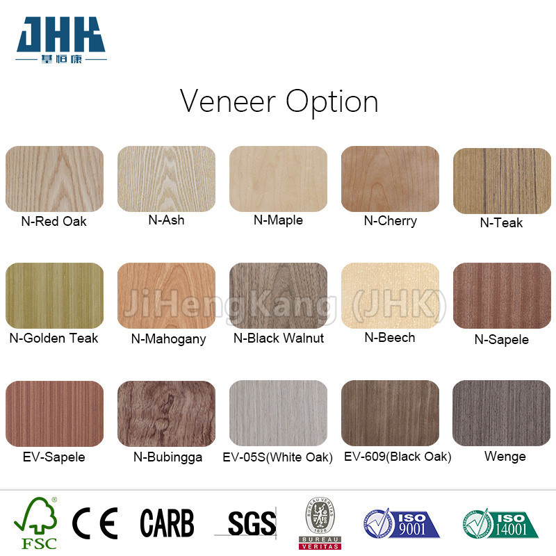 JHK-009-1 EV-black oak texture doors for houses Wood grain door panel Wooden veneer door skin  Good quality for hotel