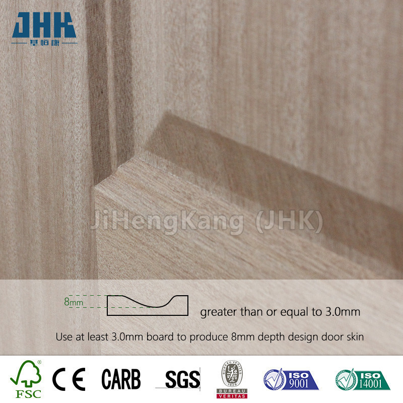 JHK-003 N-teak texture  door front skin  Room Composite doors for houses  Indoor China Veneer Factory Good quality