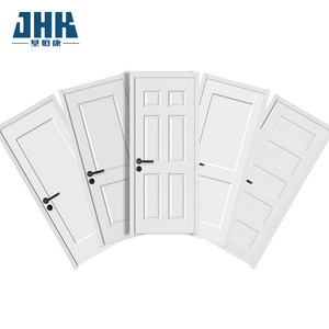 JHK simple molded  panel mdf HDF wooden White Primer Hollow Core interior doors for projects and wholesale