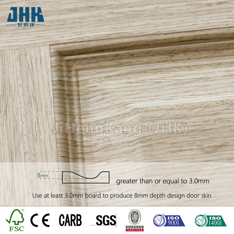 JHK-008-2 N-ash texture  Veneer door panel doors for houses interior door skin  for houses Good quality for Hotel