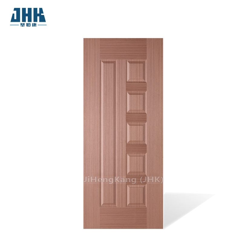 JHK-010 EV-sapele texture wooden swing door Wood grain door skin Natural bark  Good quality for Hotel