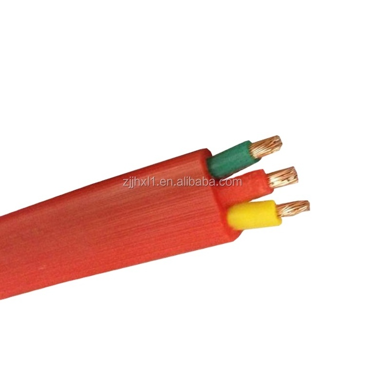 3 Core 5 Core 10 Core 15AWG 150 Degrees Flat Silicone Cable Wire With Tinned Copper