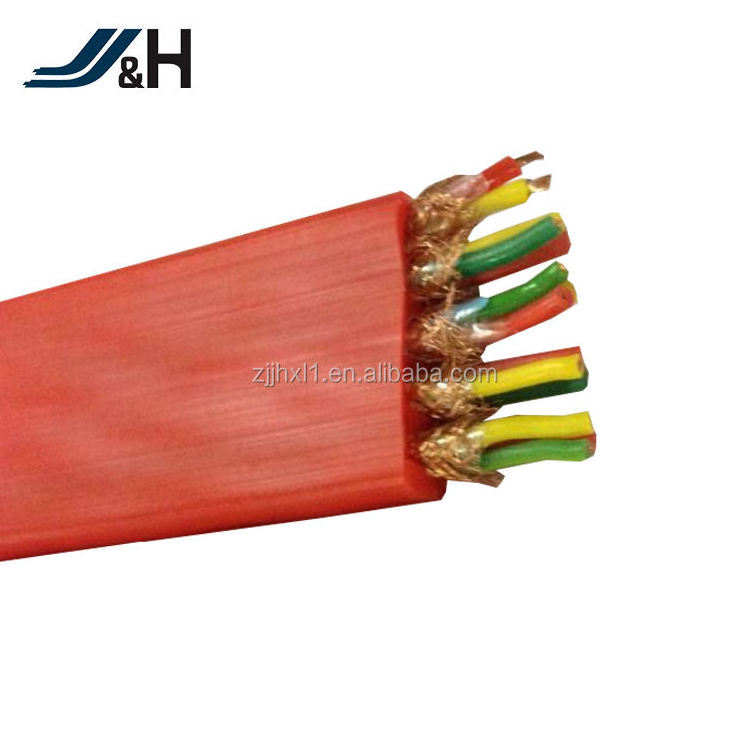 3 Core 5 Core 10 Core 15AWG 150 Degrees Flat Silicone Cable Wire With Tinned Copper