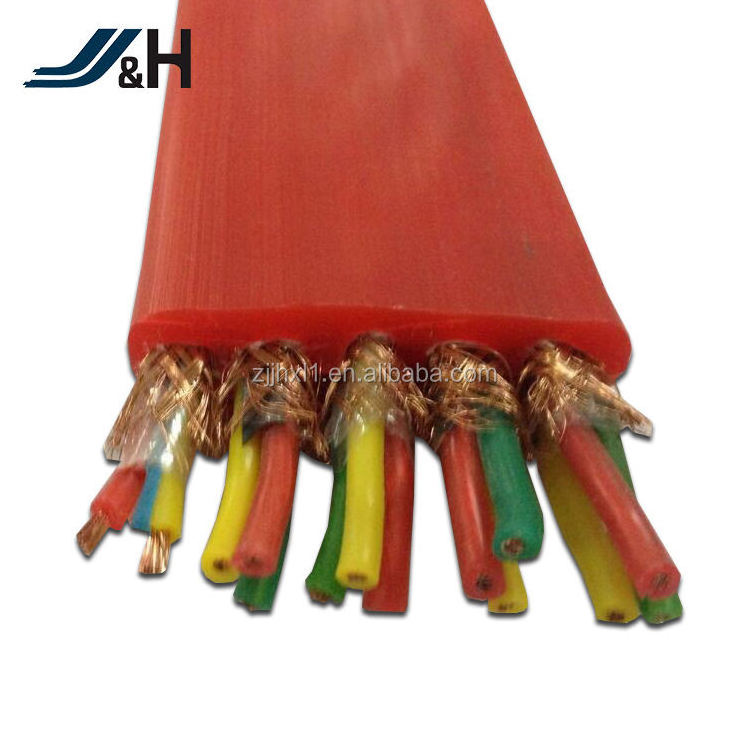 3 Core 5 Core 10 Core 15AWG 150 Degrees Flat Silicone Cable Wire With Tinned Copper