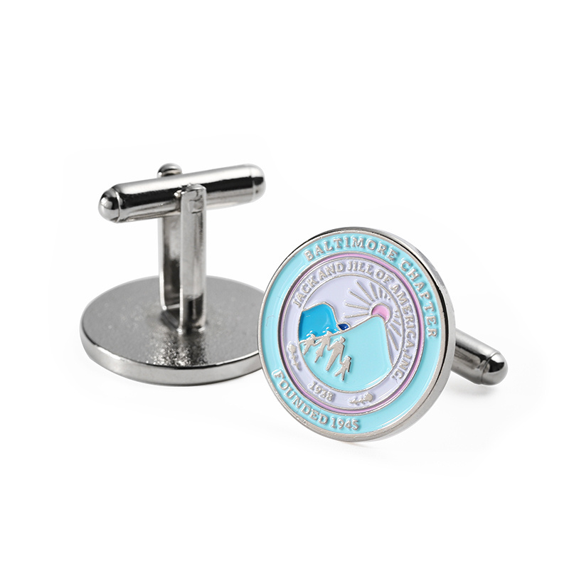 aoft enamel custom metal zinc alloy personalised designer cufflinks for men