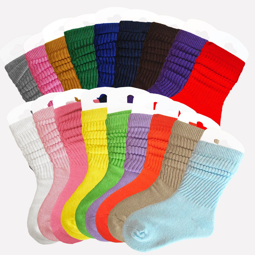 JIANI Wholesale Kids Slouch Socks Cotton Slouch Socks For Children Colorful Slouch Socks