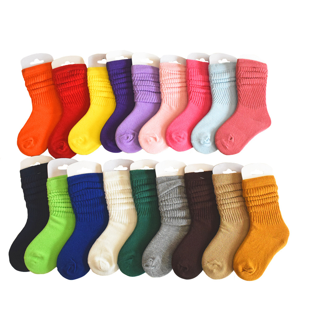 JIANI Wholesale Kids Slouch Socks Cotton Slouch Socks For Children Colorful Slouch Socks