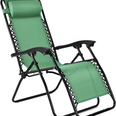 Zero Gravity Chair Foldable Patio Chaise Lounge Chairs Outdoor Adjustable Recliner Folding Lounge Chair