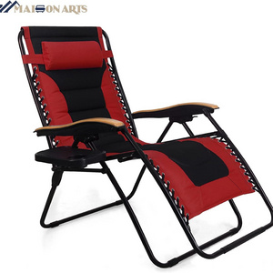 Oversize XL Padded Zero Gravity Lawn Chair Anti Gravity Lounge Chair Adjustable Recliner w/Pillow & Cup Holder Outdoor Camp Chai