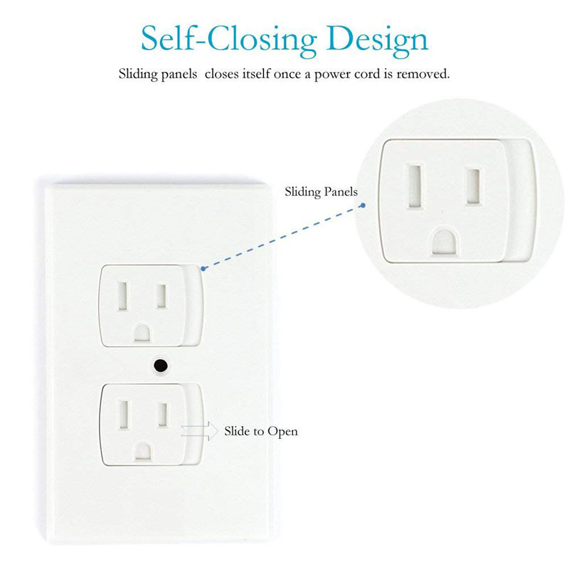 Universal Self-closing Electrical Outlet Covers ,extra Safe Retardant Child Safety Guards Socket Plugs Protector Safety for Kids