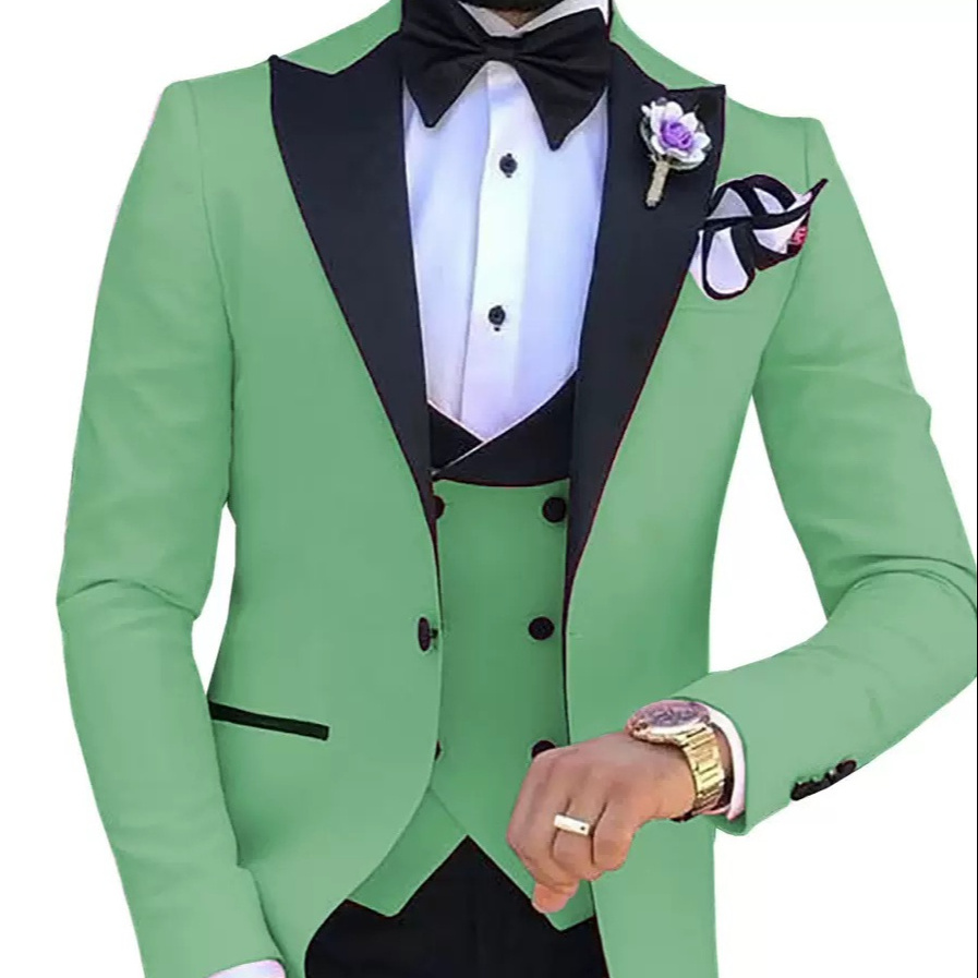 Casual Business Groom Dress 3 Pieces Latest Mens Suit Designs Suits for Men Double Breasted Men's Suits