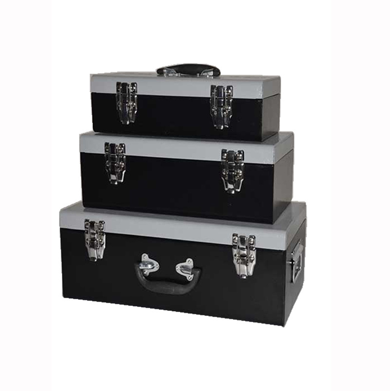 Portable Space Saving 3 Pieces Different Size Tool Boxes Set with Locks