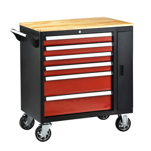 Professional Heavy Duty Tool Chest with Wooden Top