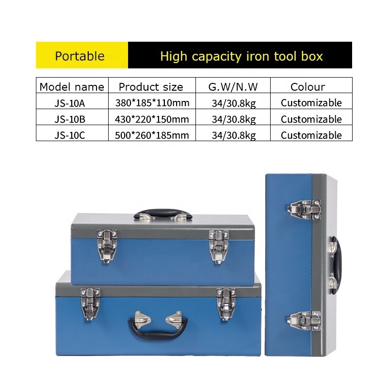 OEM Professional Style Easy to Carry Metal Mechanical Craftsman Tool Storage Boxes with Plastic Handle