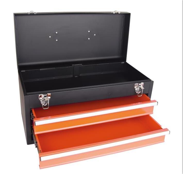 Portable tool box with 2 drawers