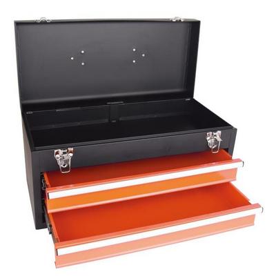 Portable tool box with 2 drawers