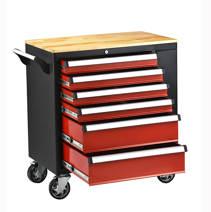 Professional Heavy Duty Tool Chest with Wooden Top