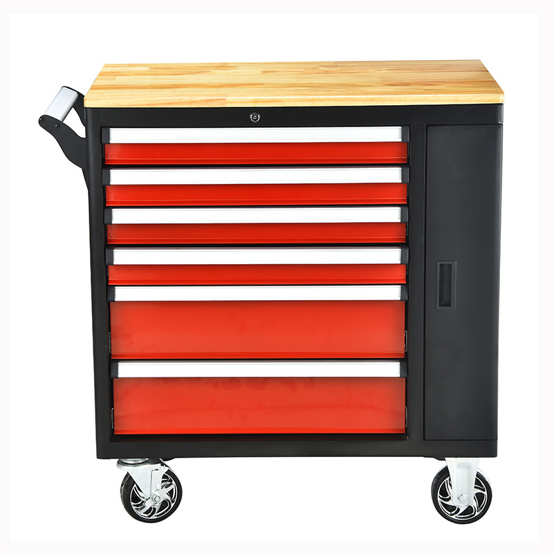 Professional Heavy Duty Tool Chest with Wooden Top