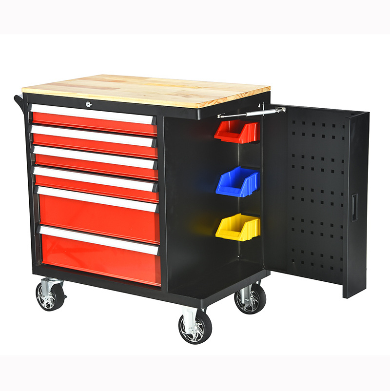 Professional Heavy Duty Tool Chest with Wooden Top