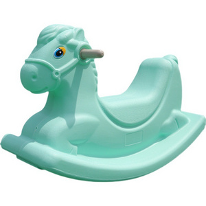 Kindergarten plastic rocking horse wooden horse indoor thickened mount toys for children toy rocking horse Swing car toddler toy