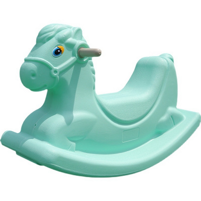 Kindergarten plastic rocking horse wooden horse indoor thickened mount toys for children toy rocking horse Swing car toddler toy