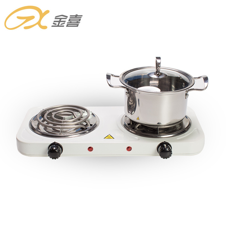 JX-6245B Auto-thermostat Double Coil Burner 120V Electric Stove