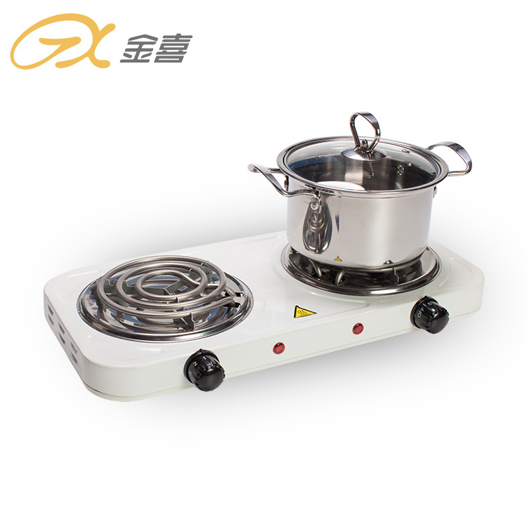 JX-6245B Auto-thermostat Double Coil Burner 120V Electric Stove