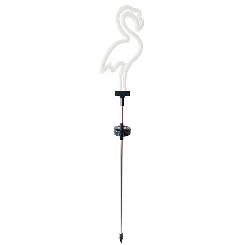 New solar powered flamingo neon lights lawn lights, courtyard floor mounted lights, garden decorative lights