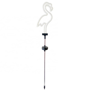 New solar powered flamingo neon lights lawn lights, courtyard floor mounted lights, garden decorative lights