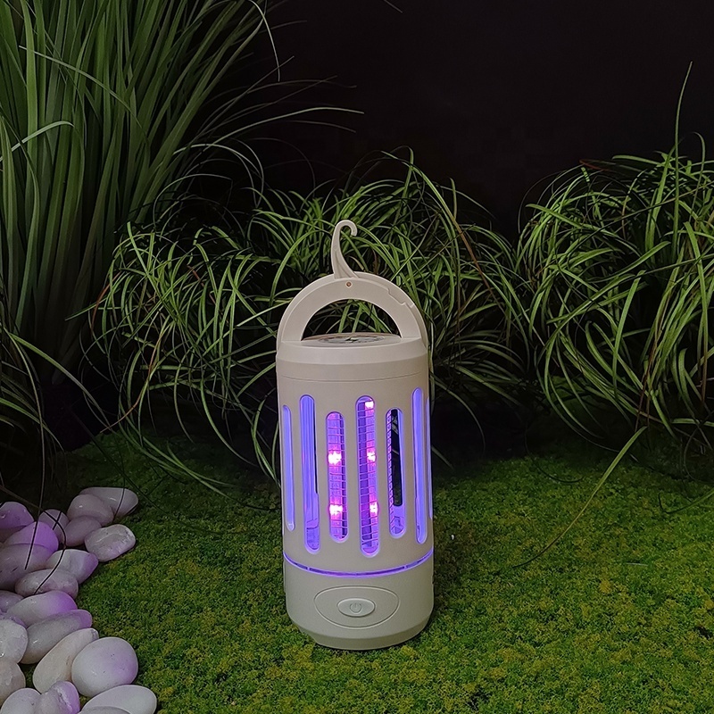 2 in 1 Waterproof Electric Bug Zapper Cordless Rechargeable Camping Lantern Mosquito Killer Lamp with LED Light