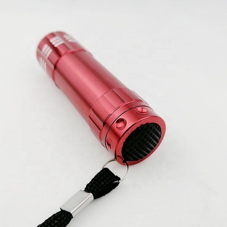 Aluminium alloy handheld torchlight aluminum torch light 9 led flashlight