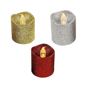 Battery Operated Candles Bright Led Flameless Flickering Glitter Tea Lights