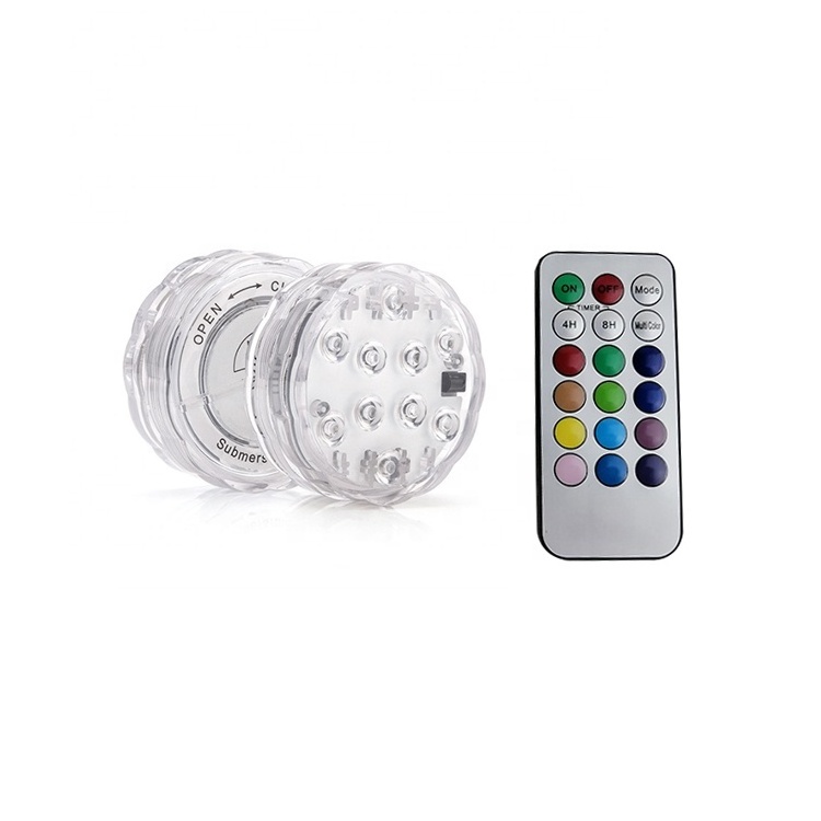 Waterproof Remote Control RGB Lighting Under Cabinet Battery Operated Submersible Led Light