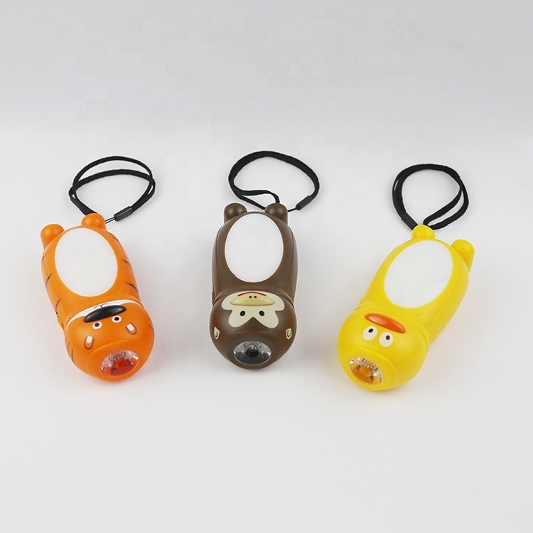 Operated by battery power Cheap Handheld safty Lovely animal shaped cartoon handy Flashlight Lamp Led Torch Light Lantern