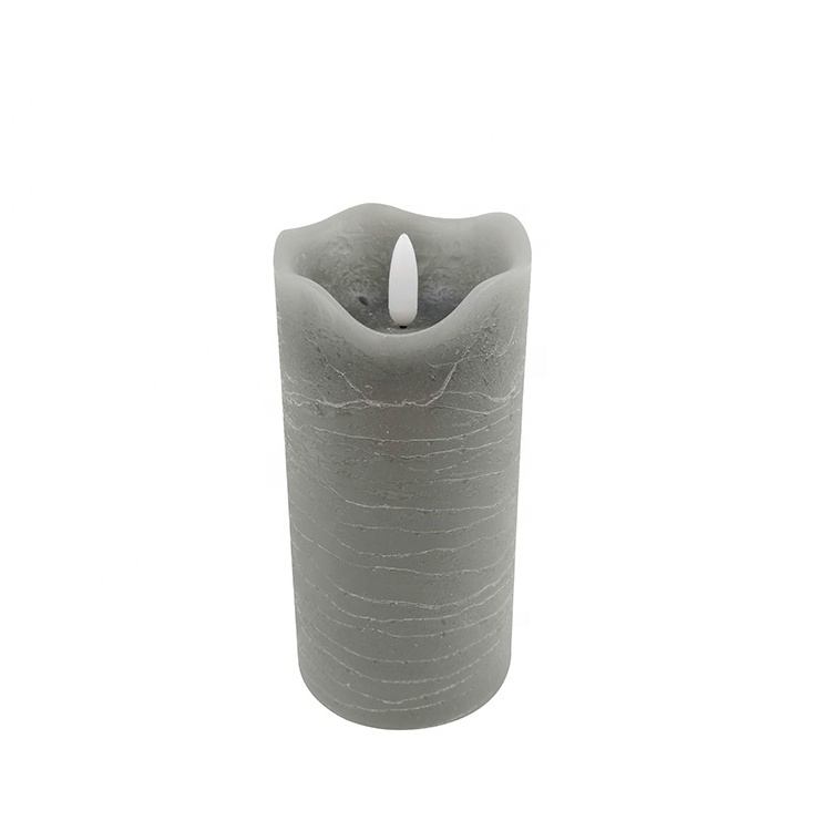 New Style Gray Electronic Flickering Flameless LED Candles with Bullet Wick