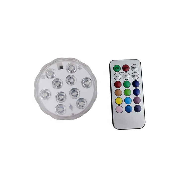 Waterproof Remote Control RGB Lighting Under Cabinet Battery Operated Submersible Led Light