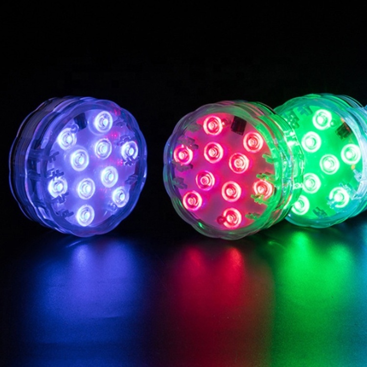 Waterproof Remote Control RGB Lighting Under Cabinet Battery Operated Submersible Led Light