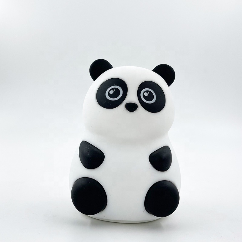 Birthday Kid's Gifts Touch Tap Sleep LED Lamp Rechargeable Squishy Animal Cute Panda Silicone Night Light for Baby Girls Nursery