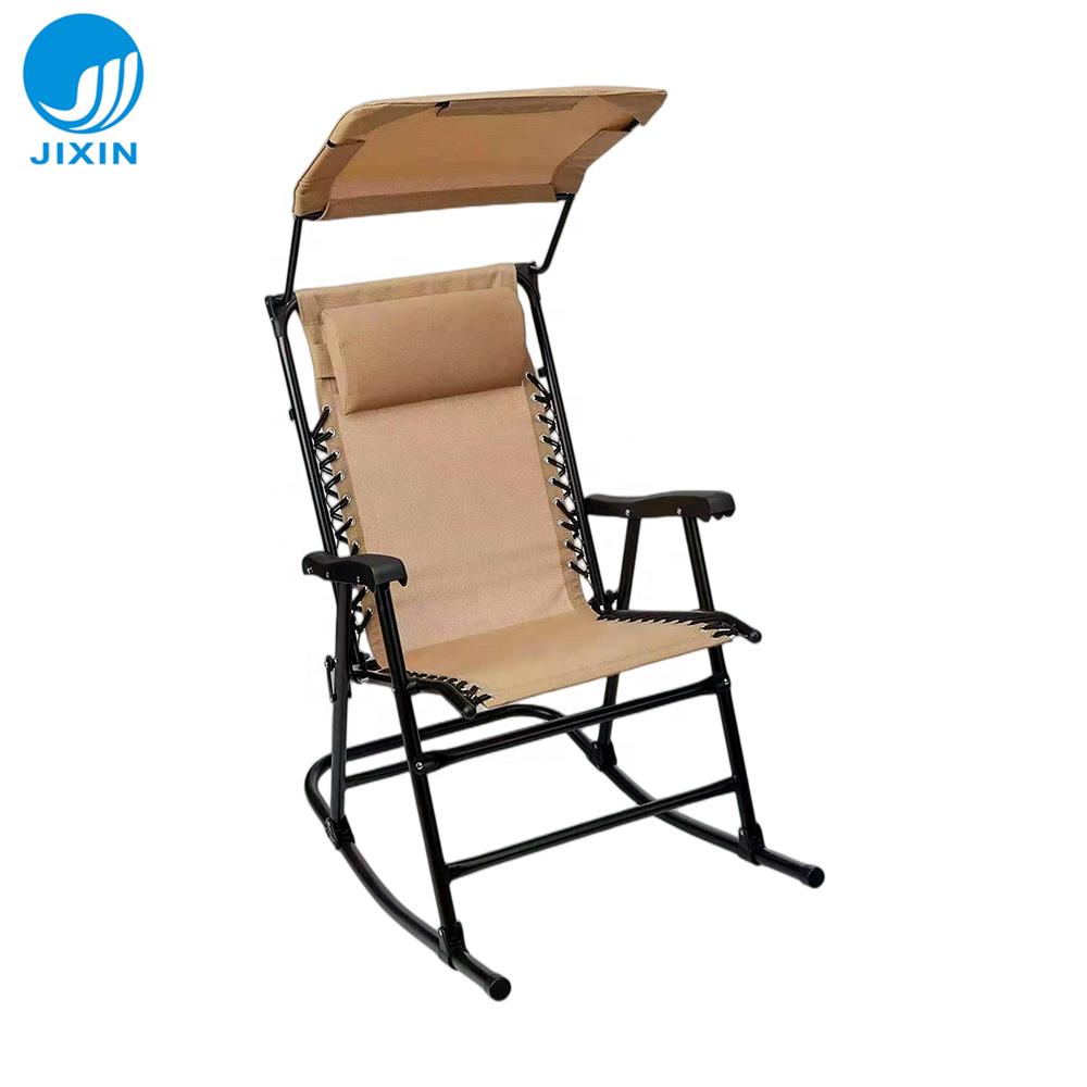 Outdoor garden patio Steel rocking comfortable lounge folding reclining poolside chair folding zero gravity chair sun lounger