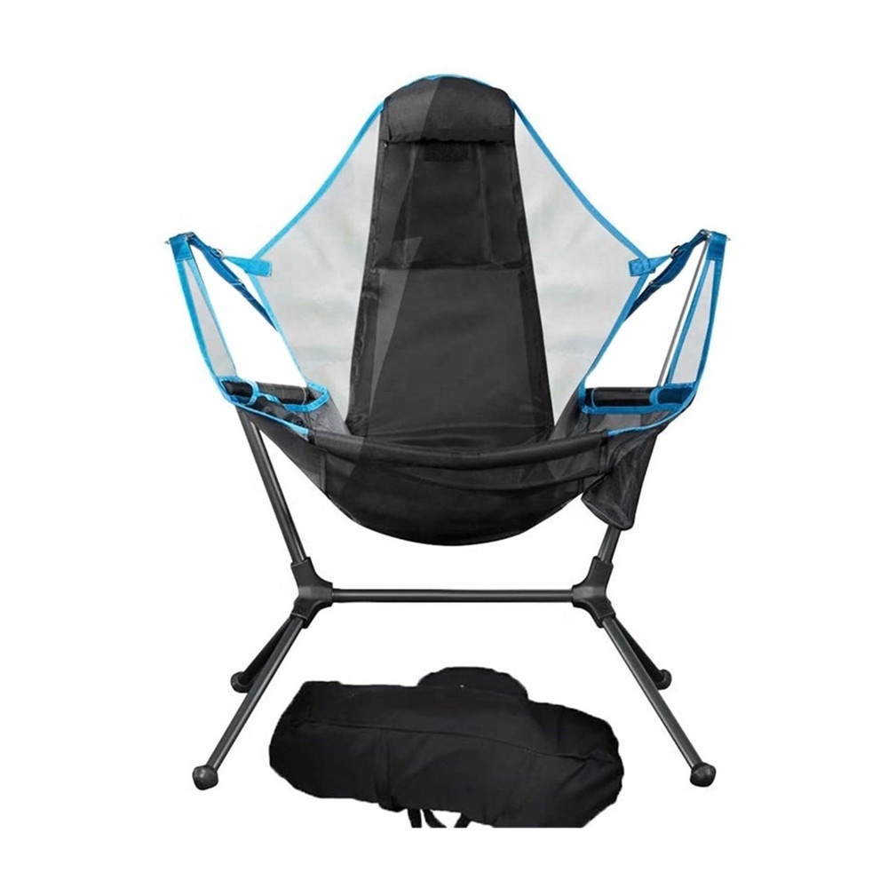 New arrival Outdoor folding family patio picnic fishing chair adult rocking chair lightweight folding aluminium chair