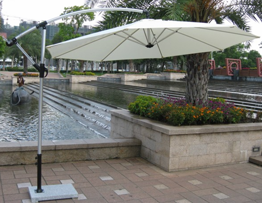 Outdoor waterproof Windproof 2.7m Side Standing Garden Patio Beach Parasol Umbrella coffee shop Table Umbrella with 8 Stable Rib