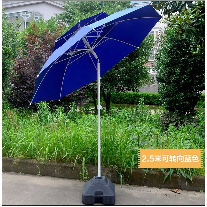 Outdoor waterproof Windproof 2.7m Side Standing Garden Patio Beach Parasol Umbrella coffee shop Table Umbrella with 8 Stable Rib